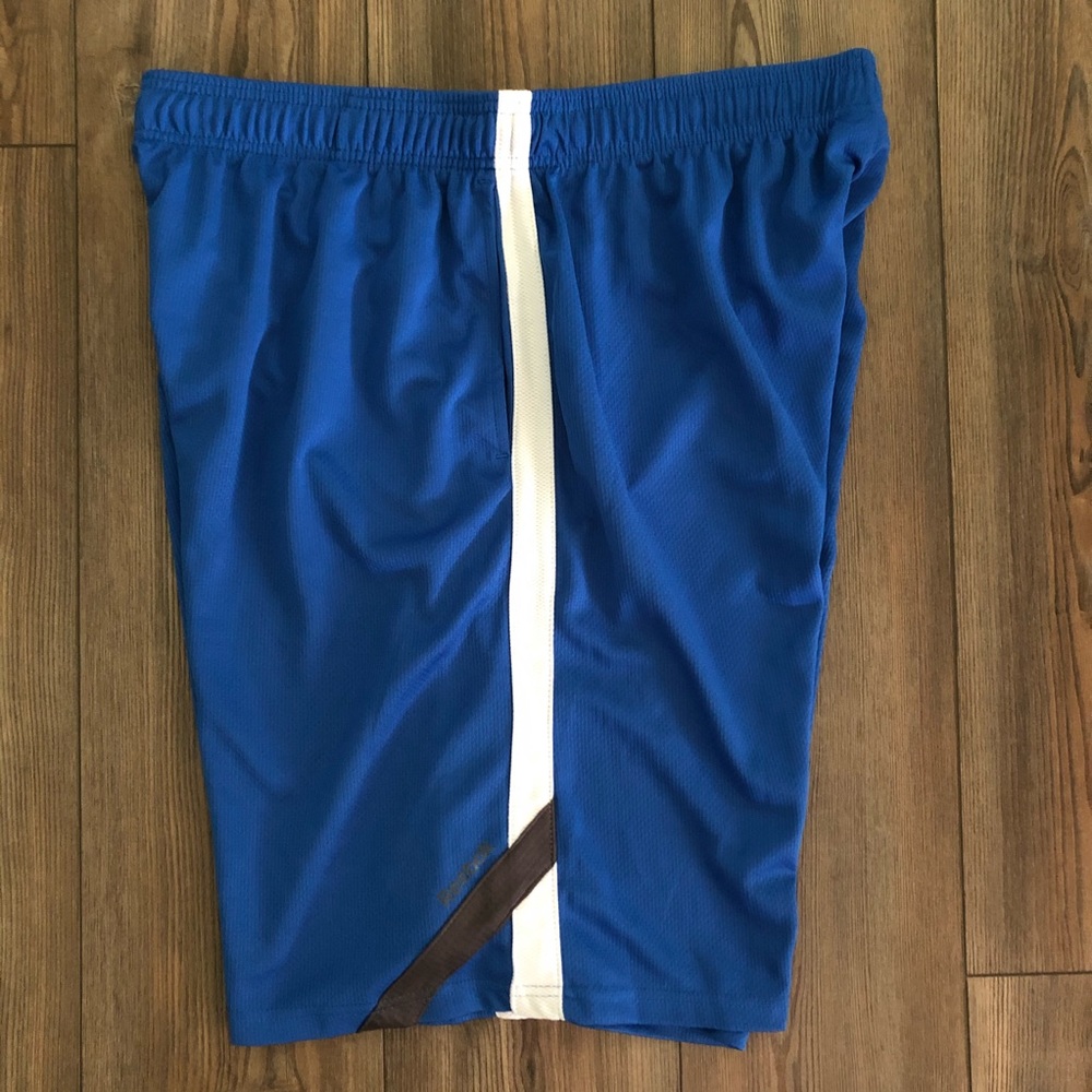 Blue, White, & Gray Reebok Basketball Shorts